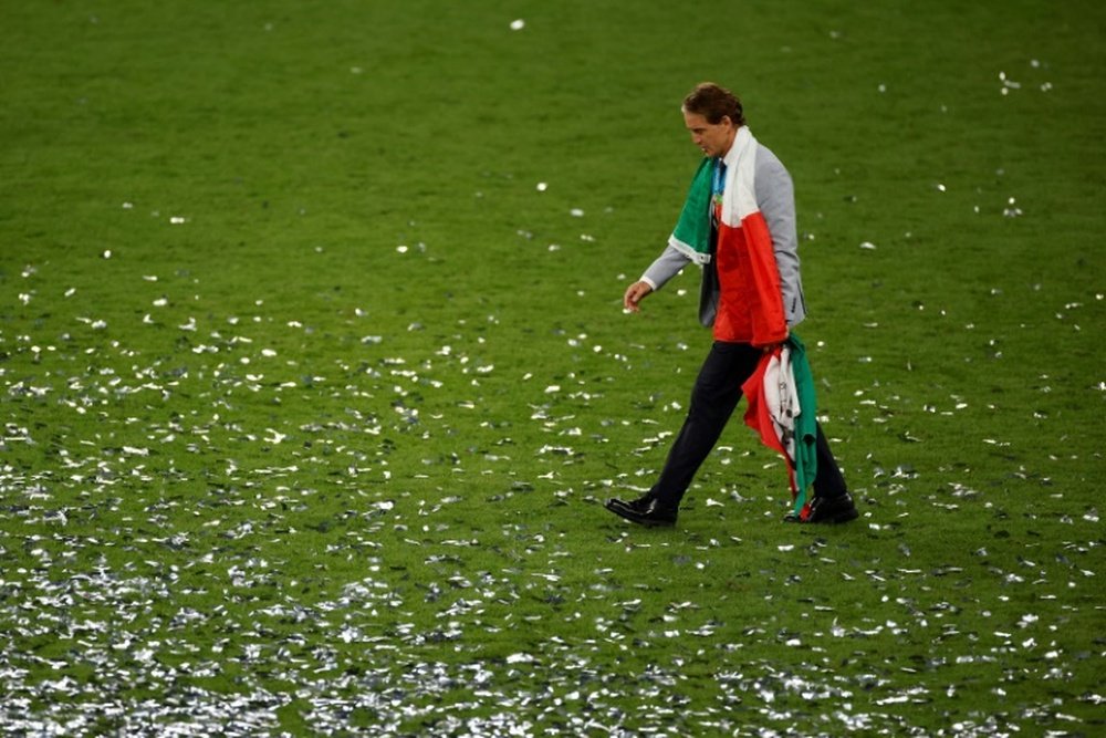 Mancini quit as Italy coach over disagreements with federation. AFP