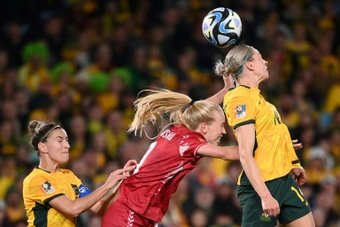 Sam Kerr came off the bench as Australia surged into the Women's World Cup quarter-finals with a 2-0 win over Denmark in front of nearly 76,000 fans in Sydney on Monday.