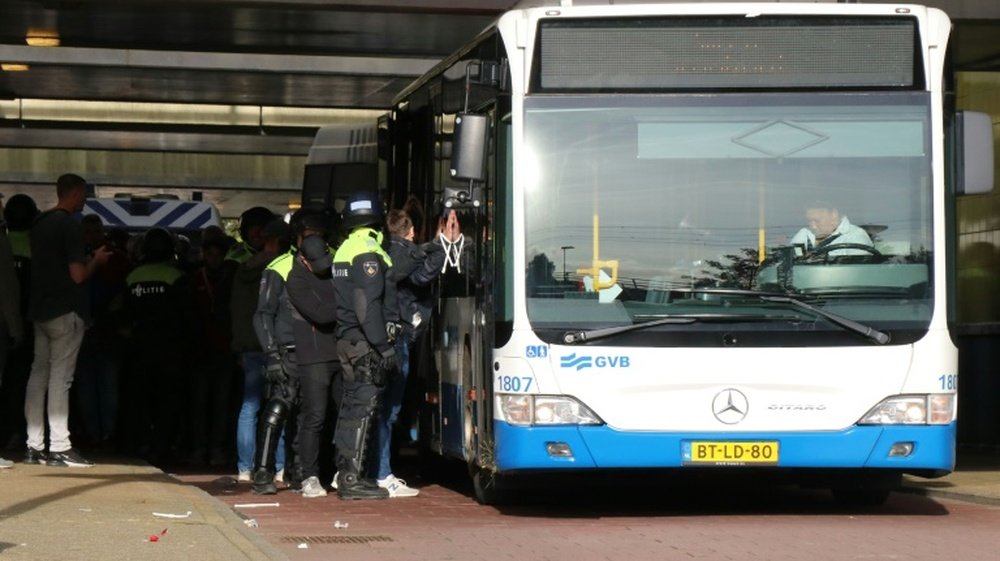 Dutch police arrest over 300 Lille fans ahead of Ajax game. AFP