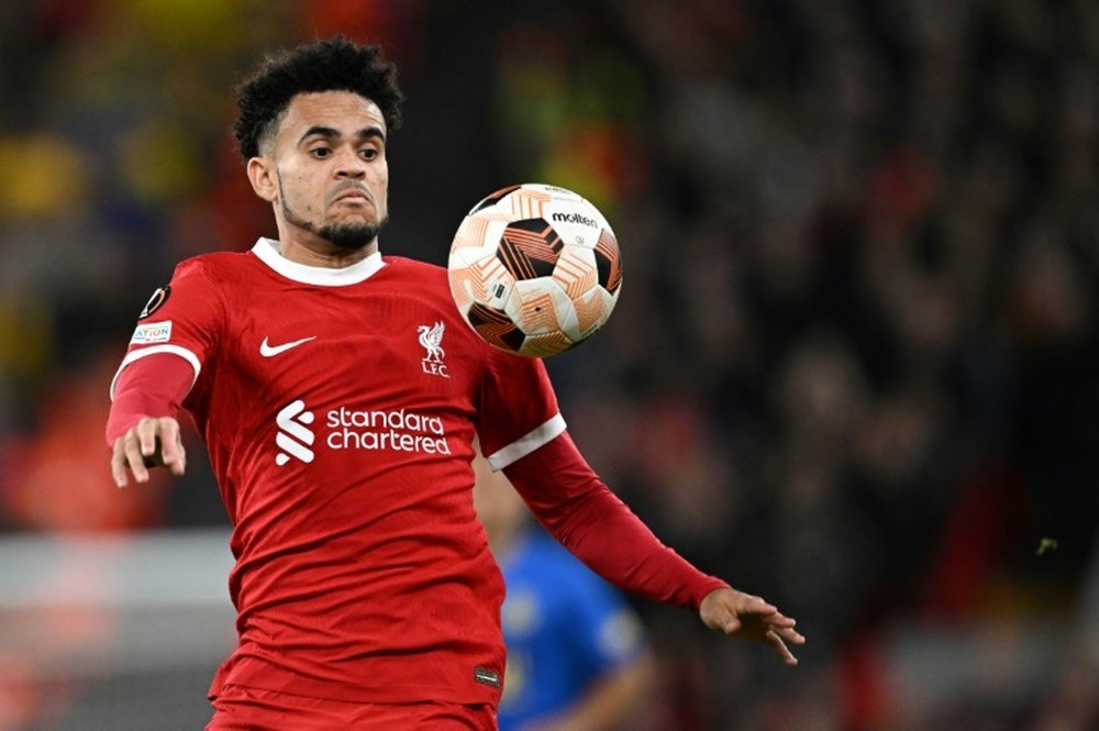 Liverpool forward Diaz has made 11 appearances this season. AFP