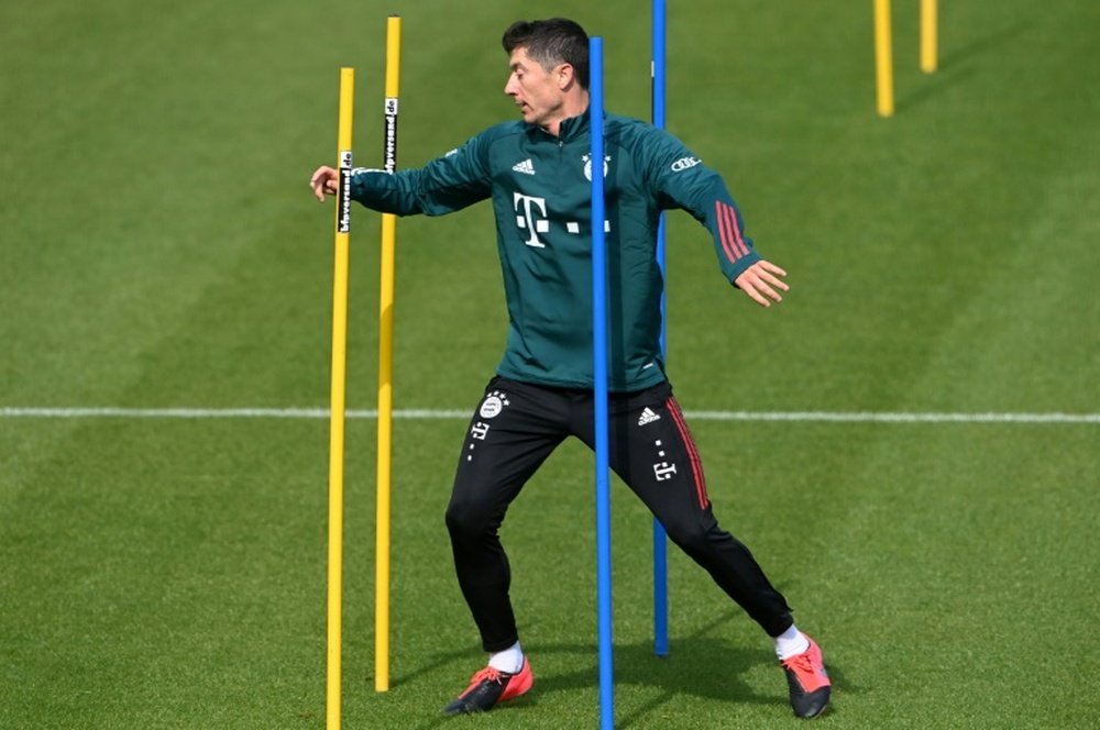 Lewandowski focused on breaking Gerd Müller goal record. AFP