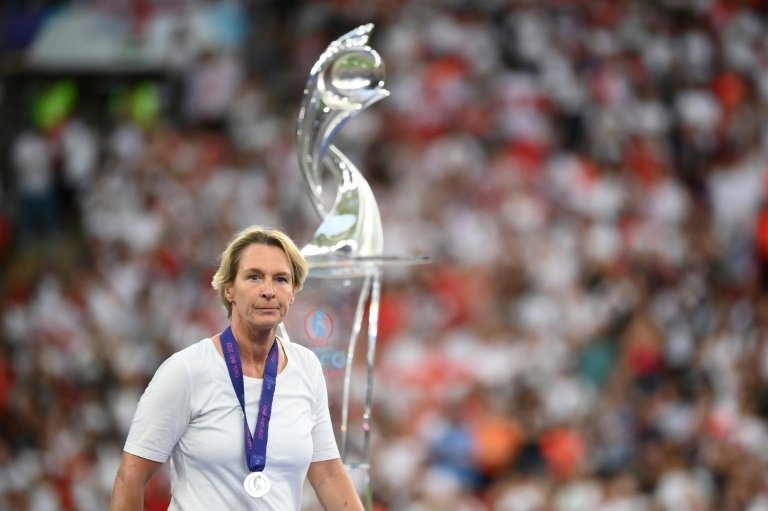 Martina Voss-Tecklenburg could not understand why Germany did not get a penalty. AFP