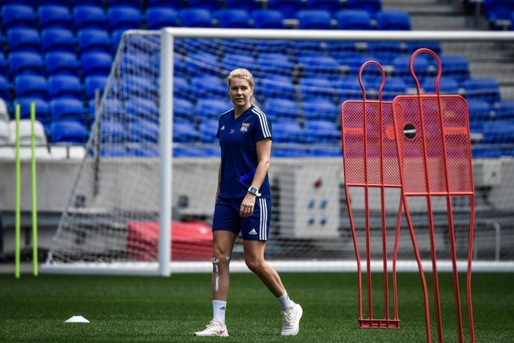 Hegerberg is in the Lyon squad. AFP