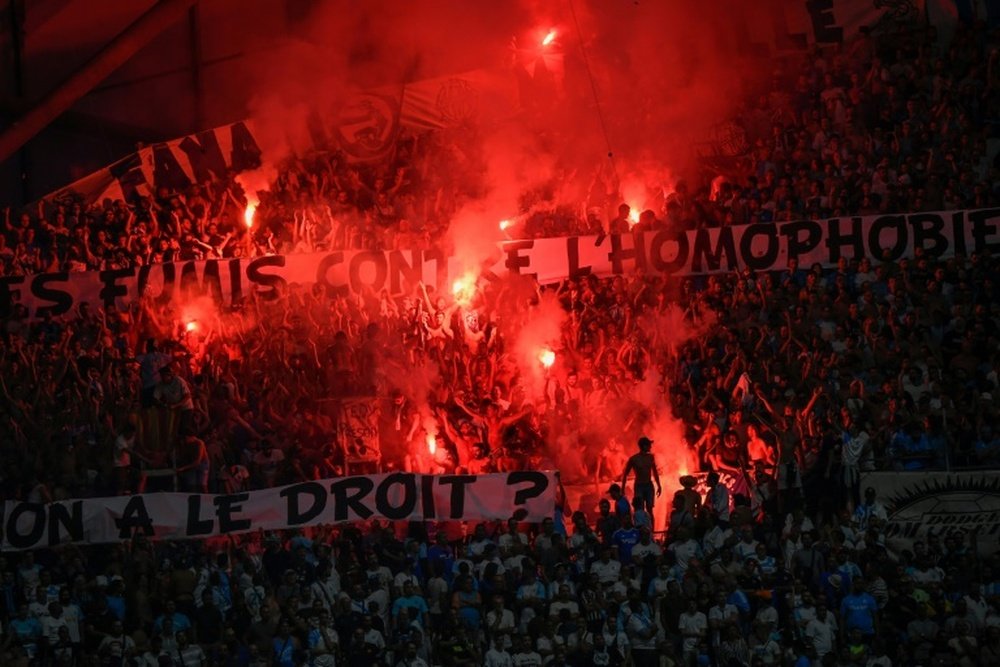 French fans have been doing battle with the football league. AFP