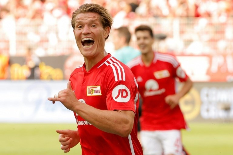 Behrens scored a hat-trick against Mainz on Sunday. AFP