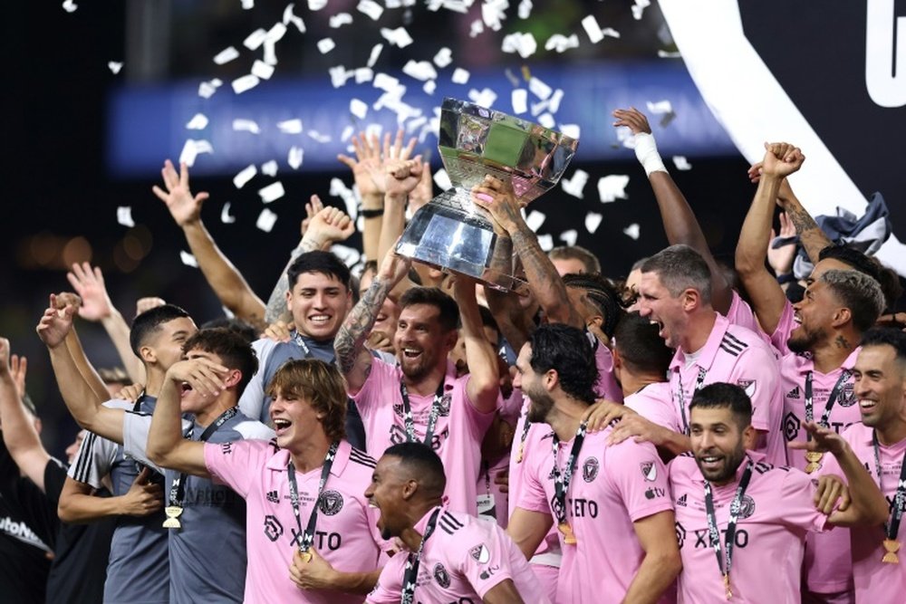 Messi won his first trophy in North American football. AFP