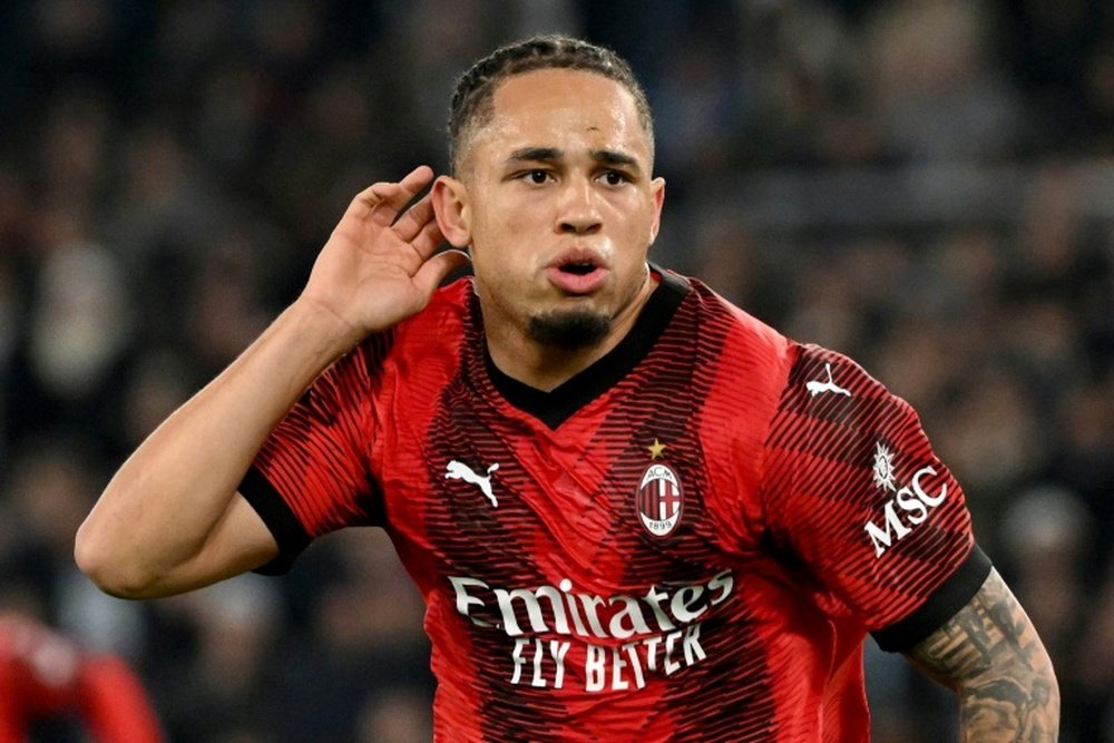 Noah Okafor scored his fifth Serie A goal of the season for AC Milan on Friday. AFP