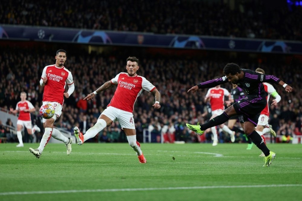 Bayern Munich's Serge Gnabry injured his hamstring in Tuesdays 2-2 draw at Arsenal. AFP