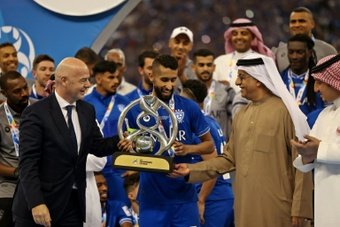 Al Hilal won the AFC Champions League after beating Pohang 2-0. AFP