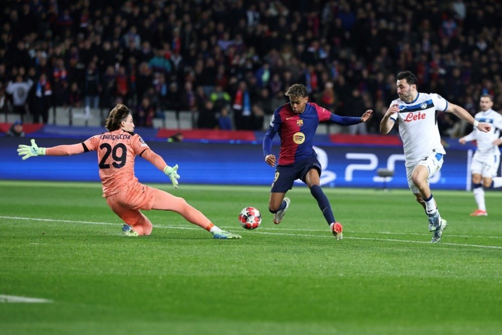 Yamal netted as Barcelona drew 2-2 with Atalanta. AFP