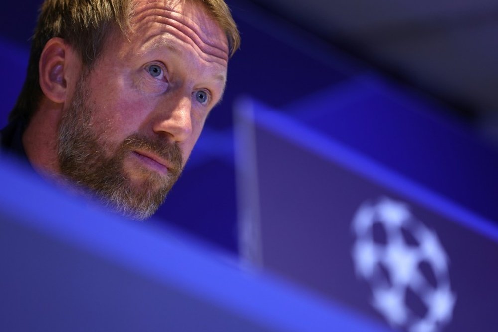 Graham Potter spoke ahead of the match with Salzburg. AFP
