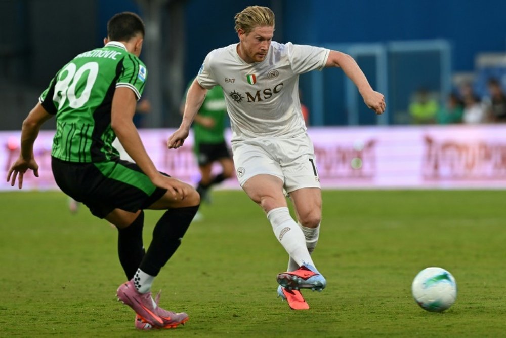 De Bruyne strikes in Napoli's strong start to Scudetto defence at Sassuolo. AFP