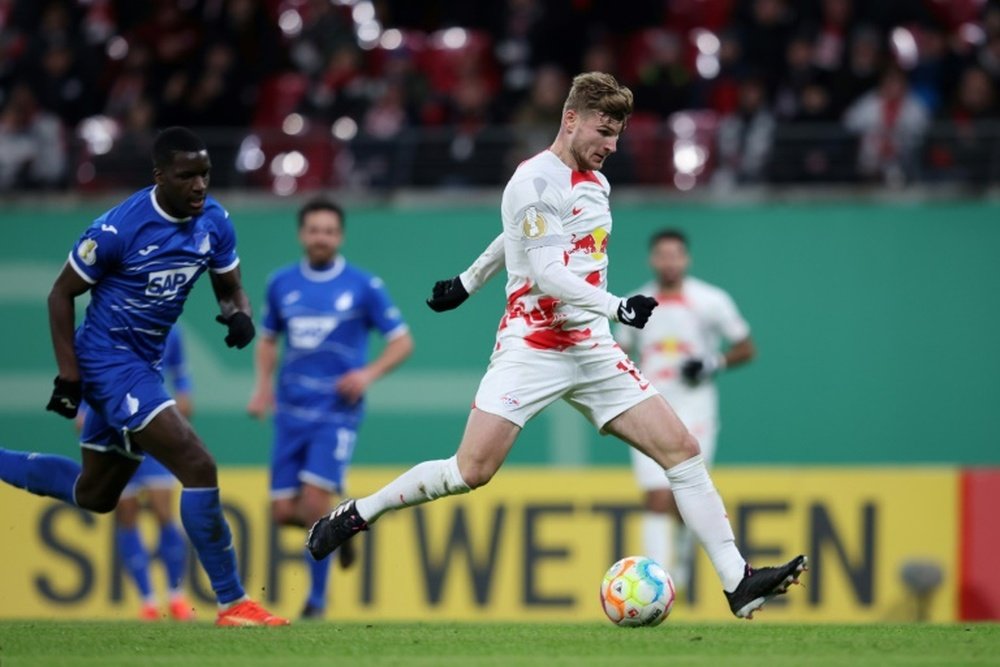 Timo Werner scored Leipzig's third goal. AFP