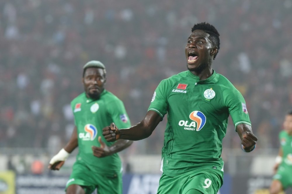 Ben Malango (R) scored Raja's second. AFP