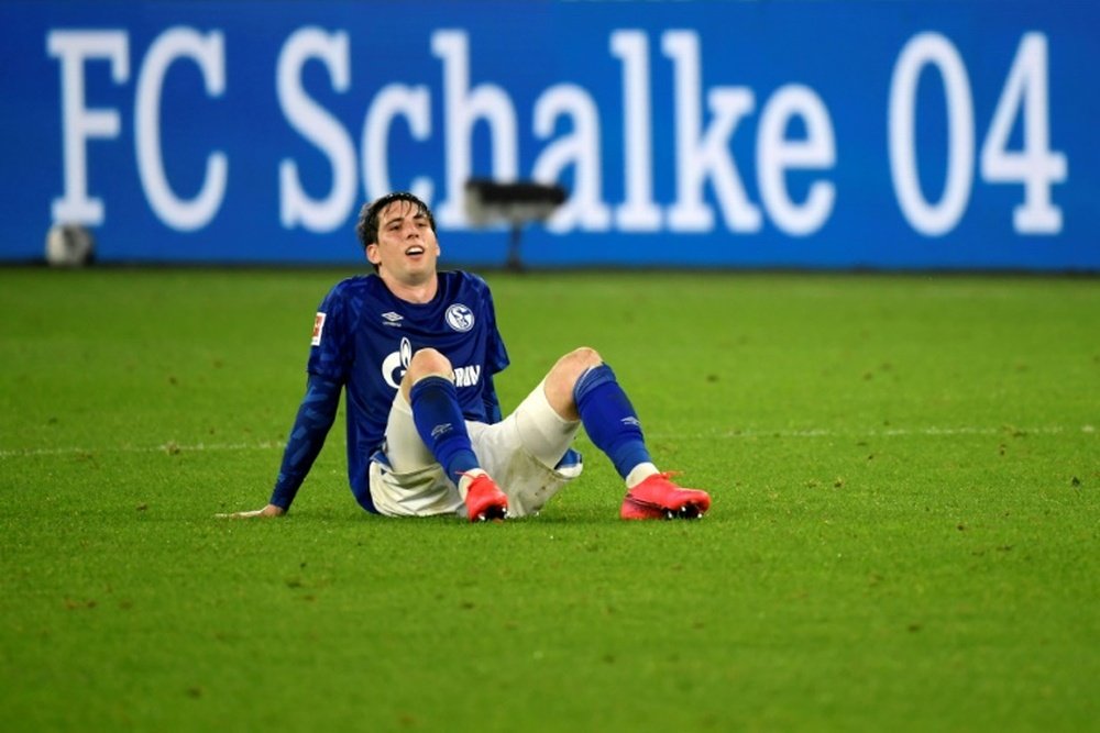 Schalke failed to pick up three points again despite leading v Leverkusen. AFP