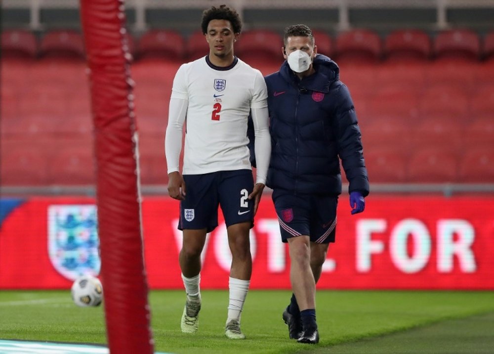England defender Trent Alexander-Arnold will miss Euro 2020 through injury. AFP