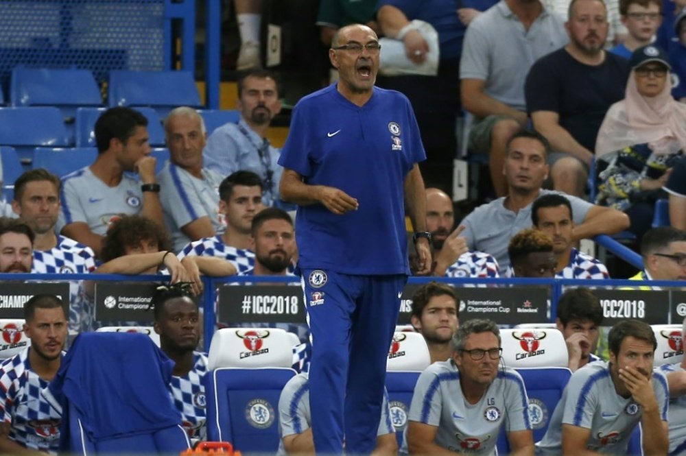 Chelsea boss Maurizio Sarri has work to do after a busy transfer deadline. AFP