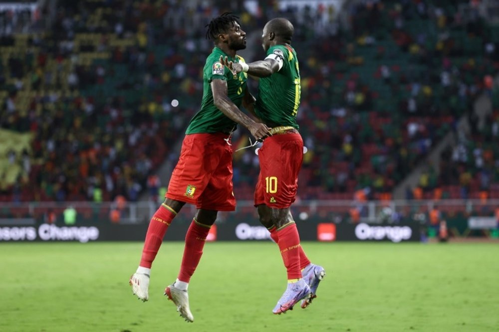 Vincent Aboubakar (R) scored twice as Cameroon won 4-1 over Ethiopia. AFP