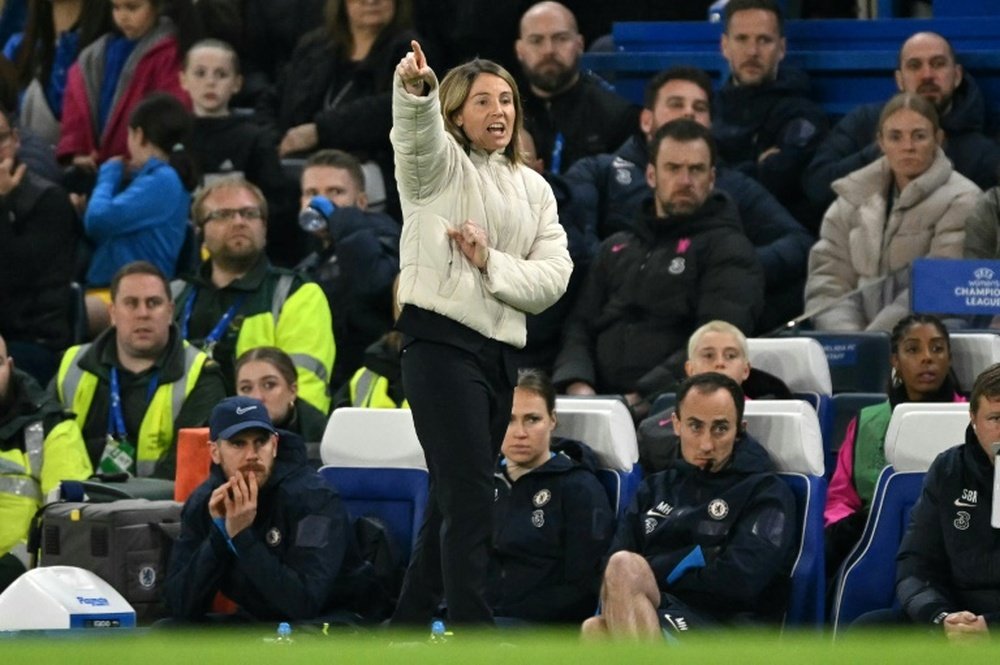 Bompastor is chasing a treble her first season at Chelsea Women. AFP