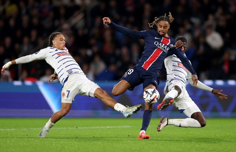PSG face Strasbourg in between the two legs of their semi-final against Arsenal. AFP