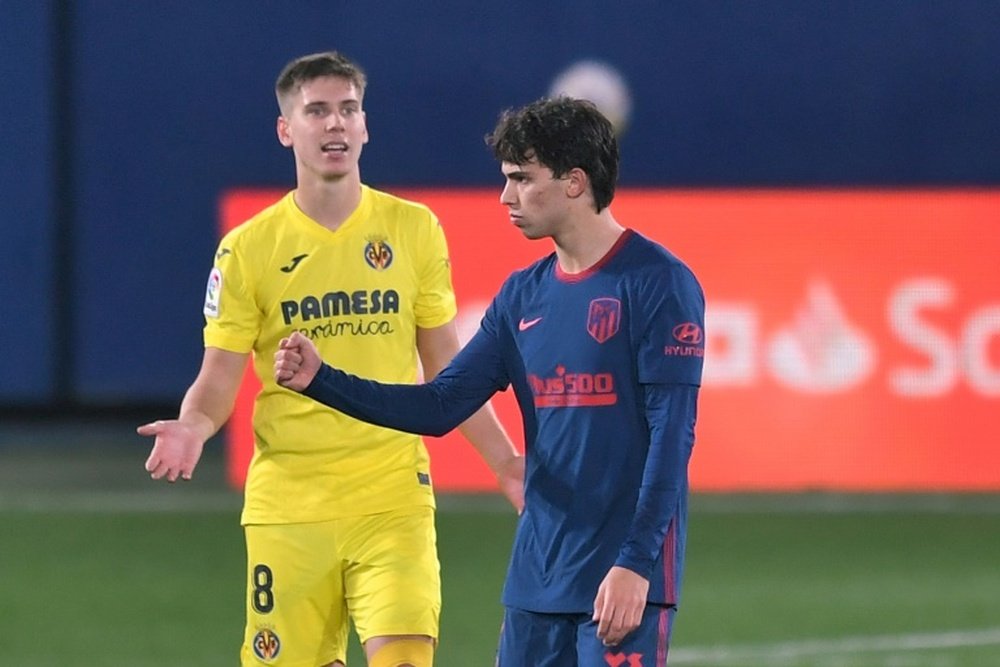 Joao Felix scored and then reacted angrily in Atletico's win at Villarreal. AFP