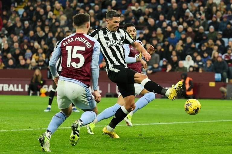 Newcastle back on track as Schar double ends Villa home-winning streak