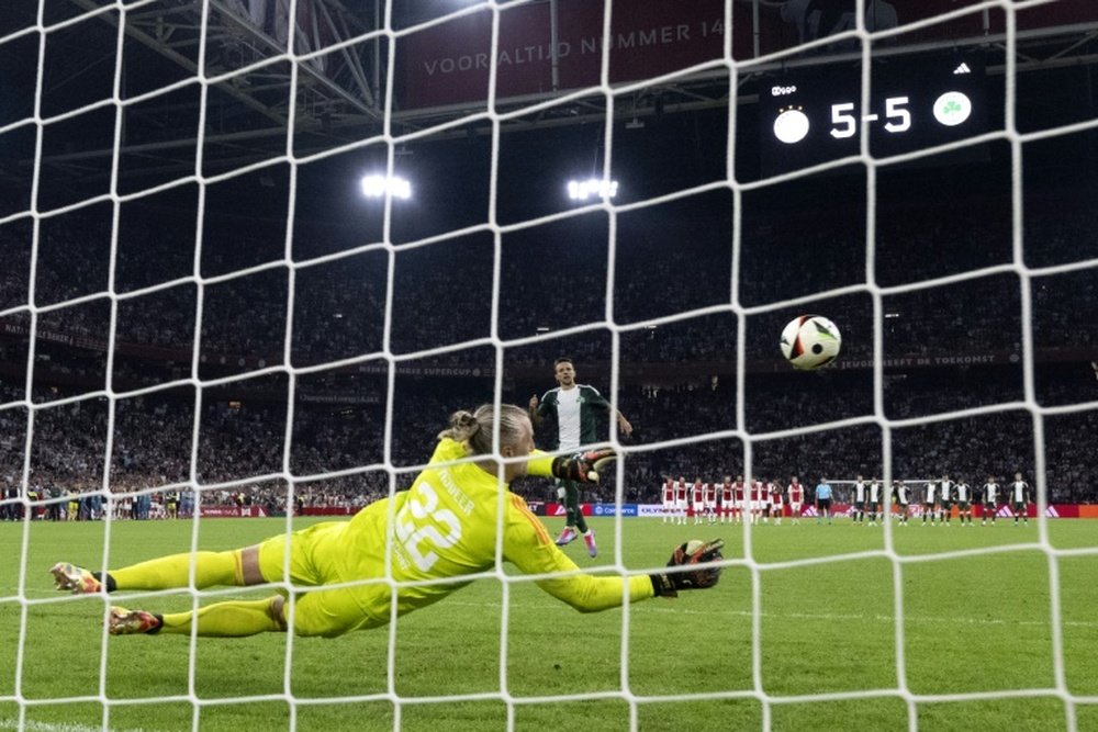 34 penalty kicks were taken in Ajax's shootout win over Panathinaikos. AFP