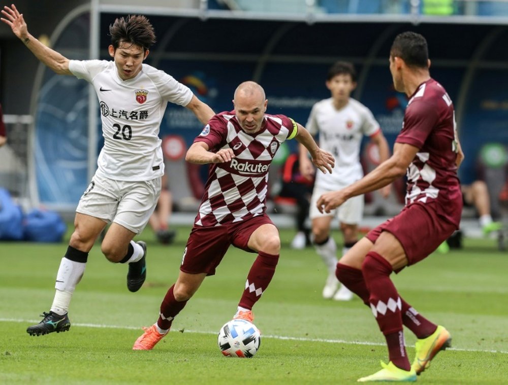 Iniesta has big goals after extending career with Kobe. AFP