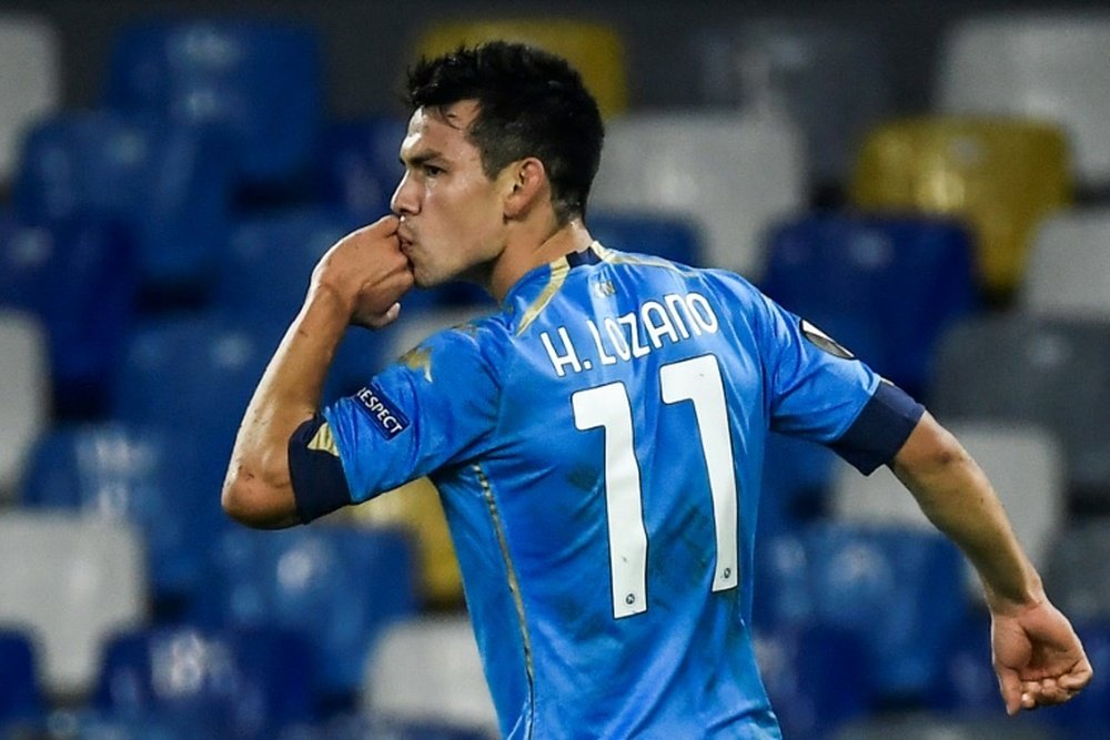 Hirving Lozano scored and set up another goal for Napoli's win. AFP