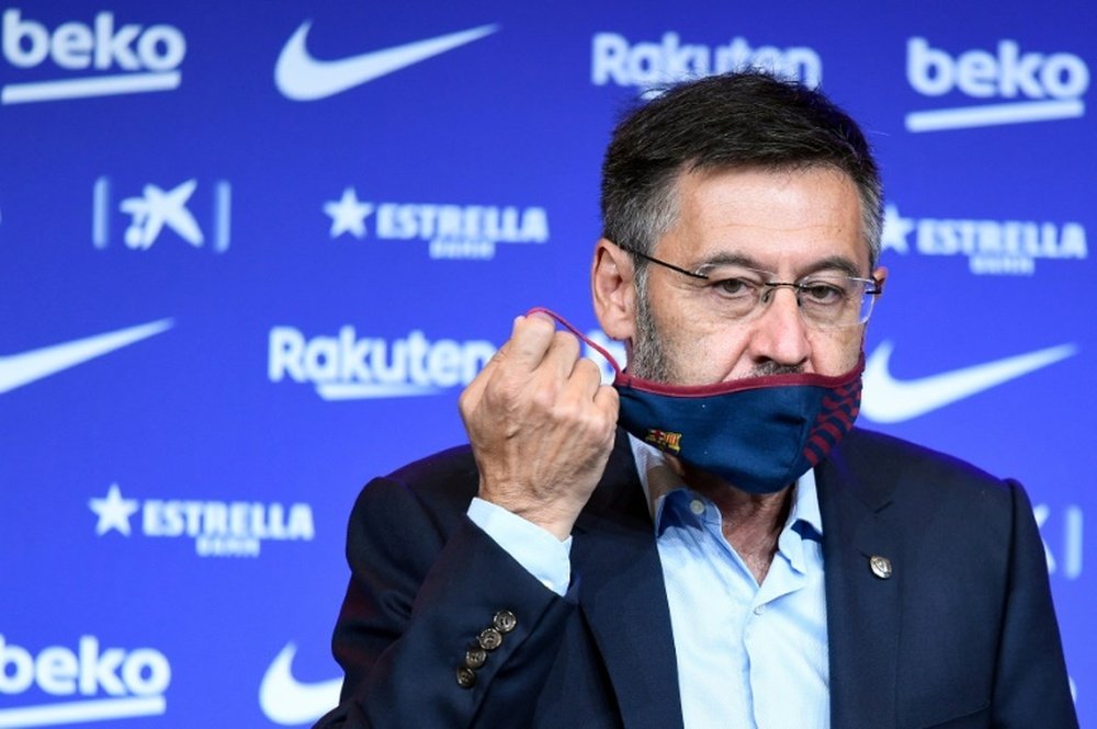 Josep Maria Bartomeu resigned as Barcelona president. AFP