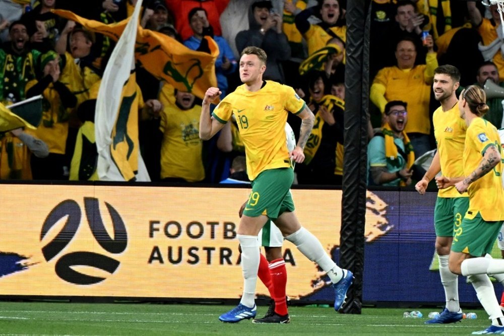 Leicester City's Souttar opened the scoring for Australia against Bangladesh. AFP