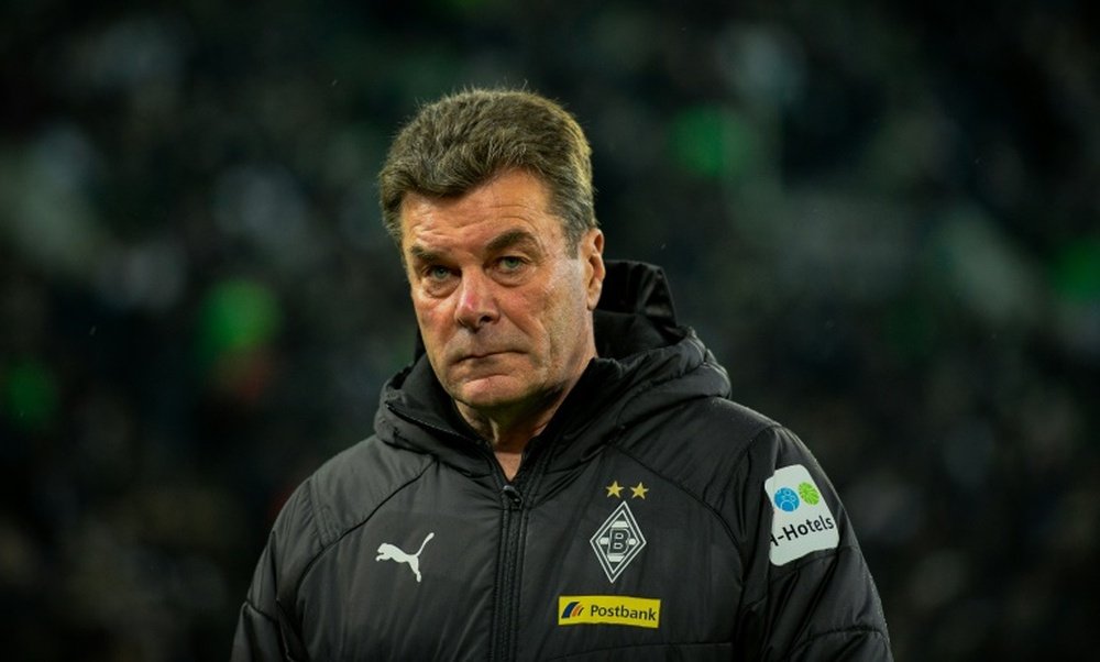 Hecking's spell at Gladbach is coming to an end. AFP