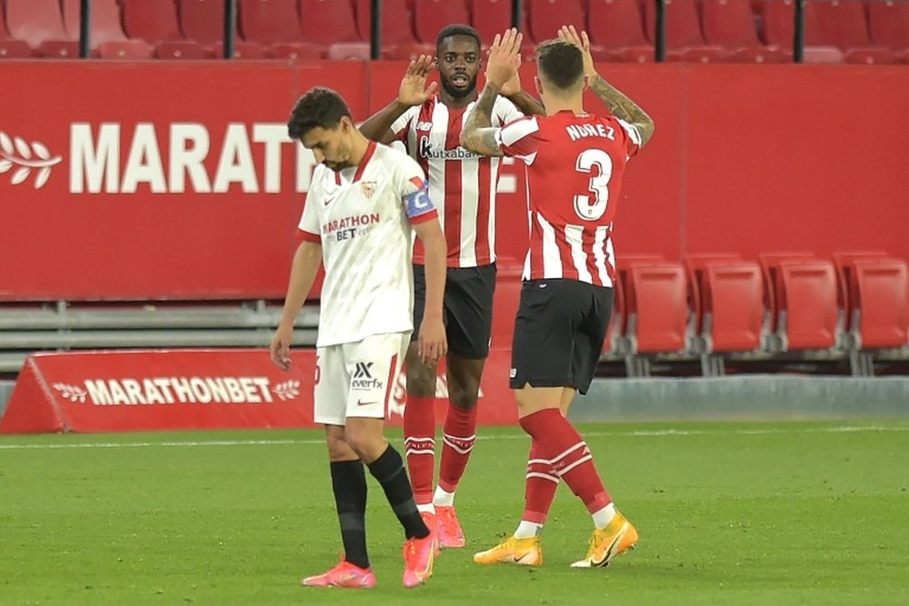 Sevilla's title hopes hit by late win for Athletic Bilbao. AFP