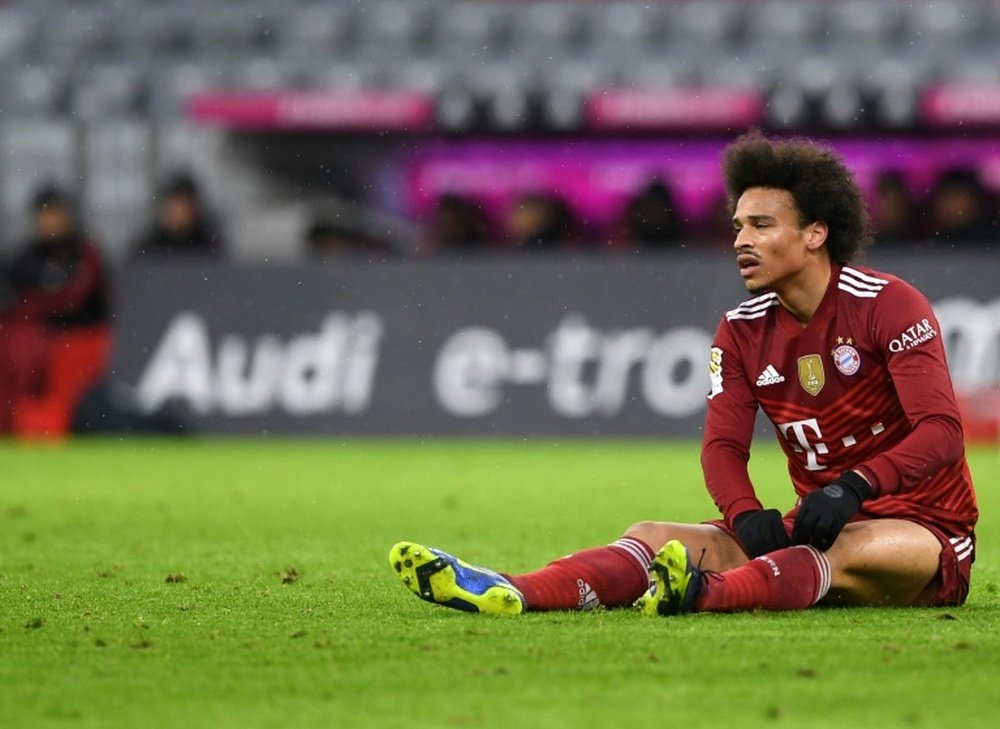 Bayern Munich's Leroy Sane has been floored by a positive test for coronavirus. AFP