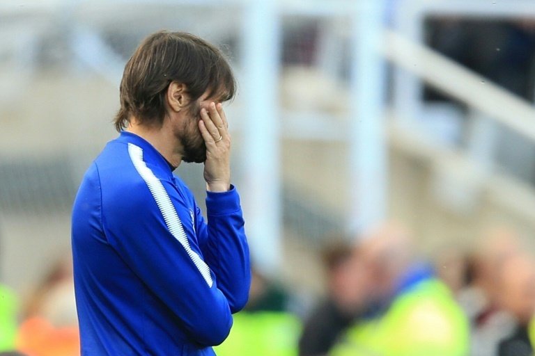 Conte called on his side to up their game ahead of FA Cup final. AFP