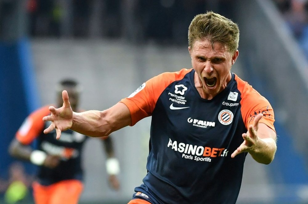 Souquet scored the only goal of the game in Montpellier's win. AFP