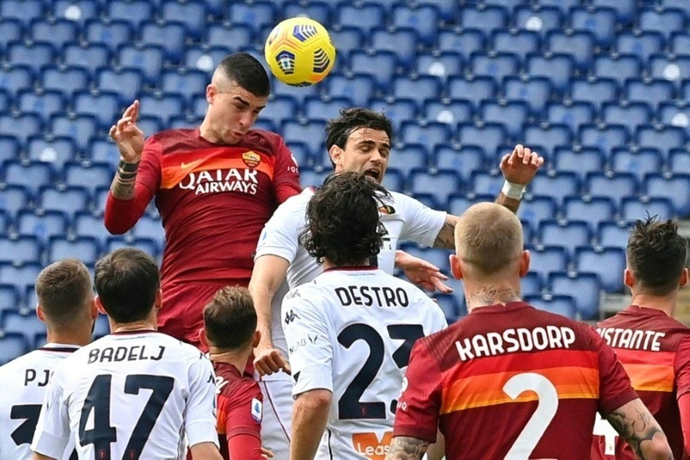 Gianluca Mancini gave Roma victory over Genoa. AFP