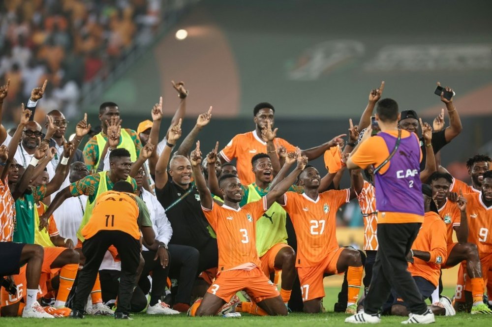 Haller scored the only goal of the game in the 65th minute at the Ebimpe Olympic Stadium. AFP