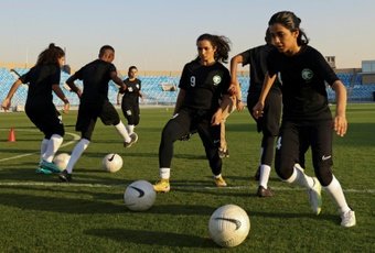 Saudi girls 'dream' big with launch of soccer league. AFP
