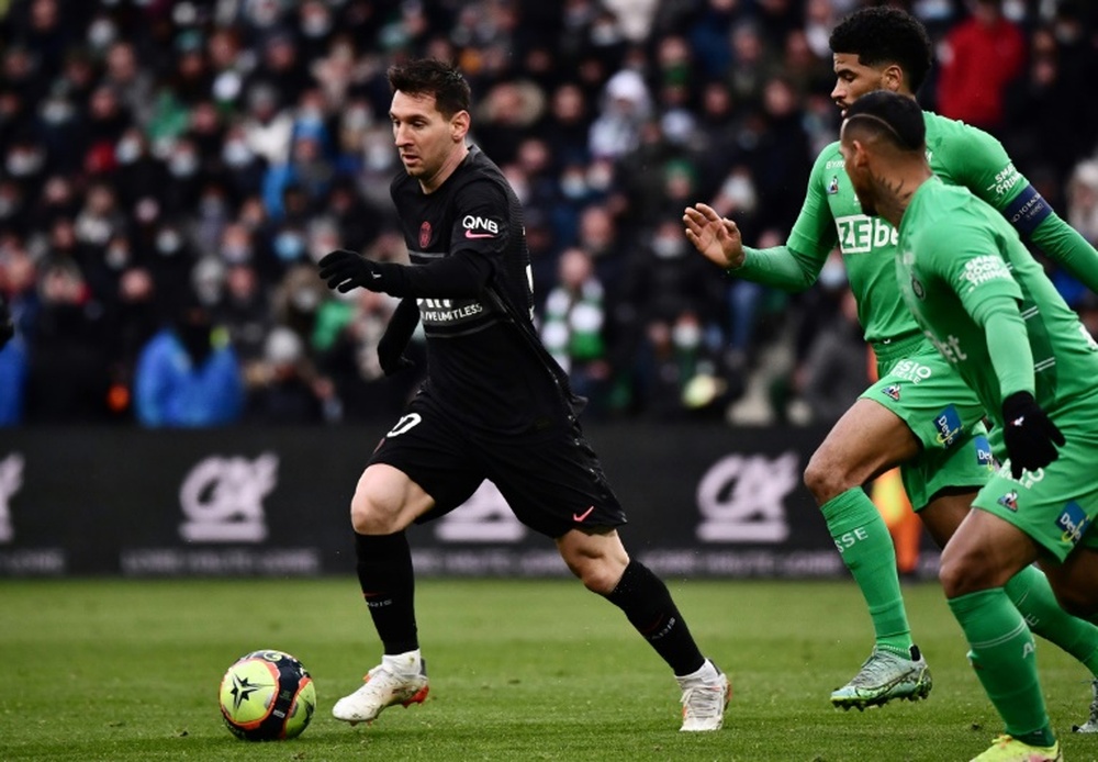 Messi played a key role was PSG won 1-3 at St Etienne. AFP