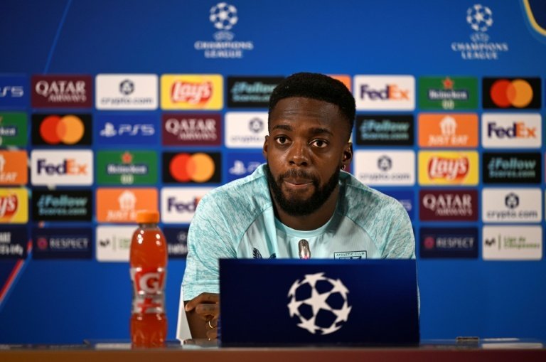 Inaki Williams gave a press conference ahead of the Champions League clash with Arsenal. AFP