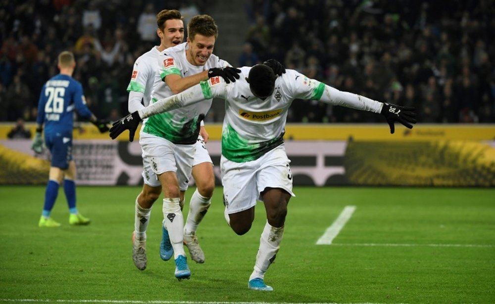 Embolo scored a double in Gladbach's win over Freiburg. AFP