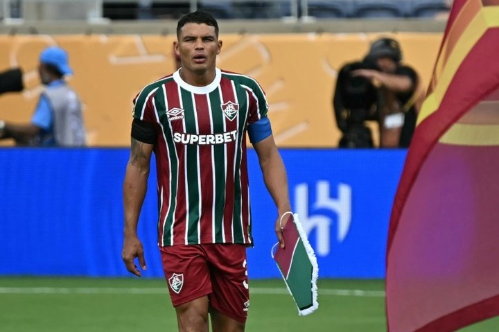 Thiago Silva will lead out Fluminense against the Blues. AFP