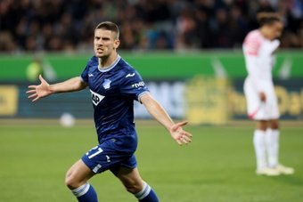 Andrej Kramaric scored in the final minute of regular time to snatch Hoffenheim a 1-1 draw at home to 10-man RB Leipzig in the Bundesliga on Friday.