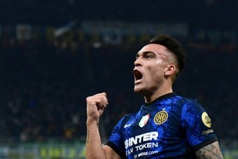 Lautaro Martinez scored twice as Inter beat Cagliari 4-0. AFP