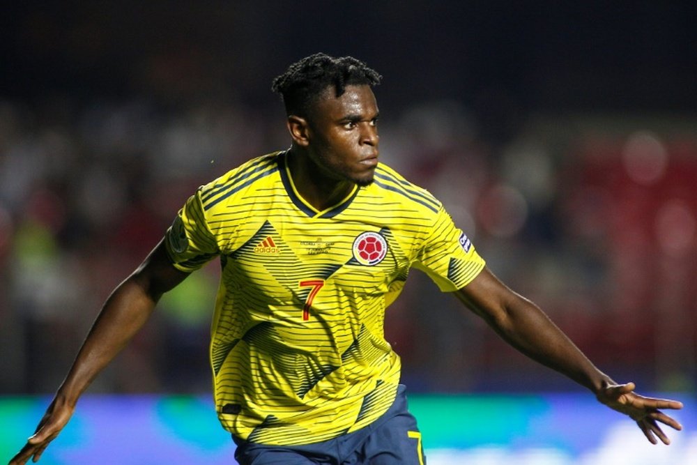 Zapata's goal was enough for Colombia to beat Qatar. AFP