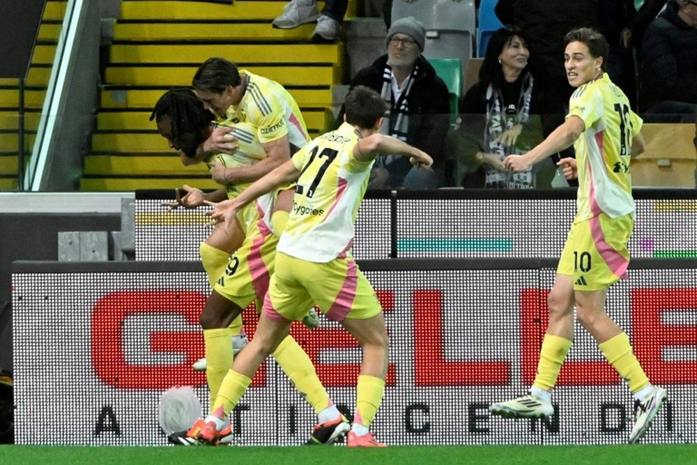 Kenan Yildiz played a big part in Juventus second goal at Udinese. AFP