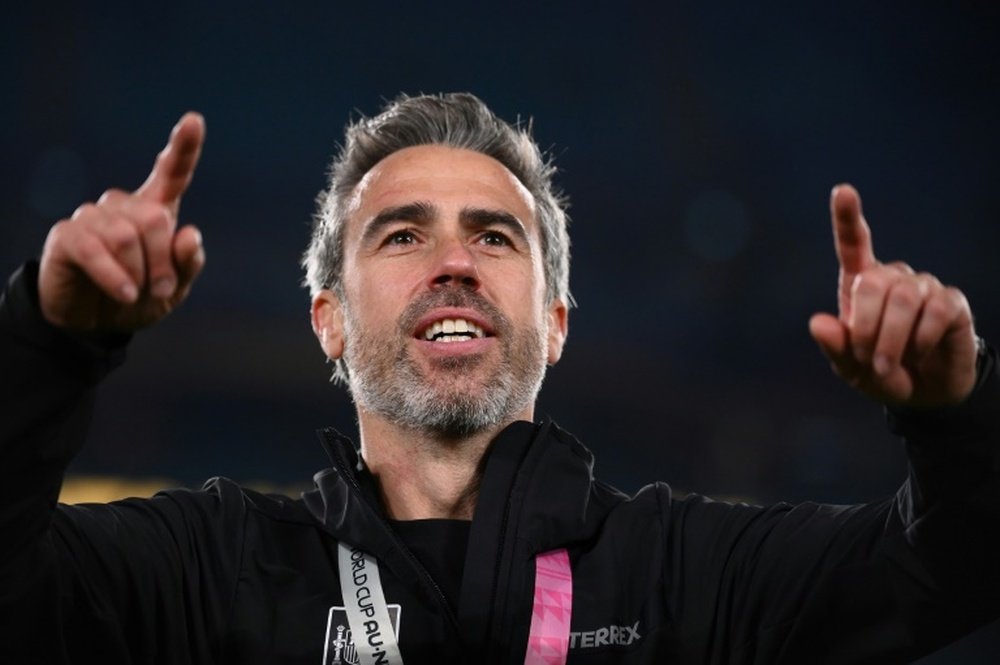 Spanish coach Jorge Vilda led Spain to WC glory this summer. AFP