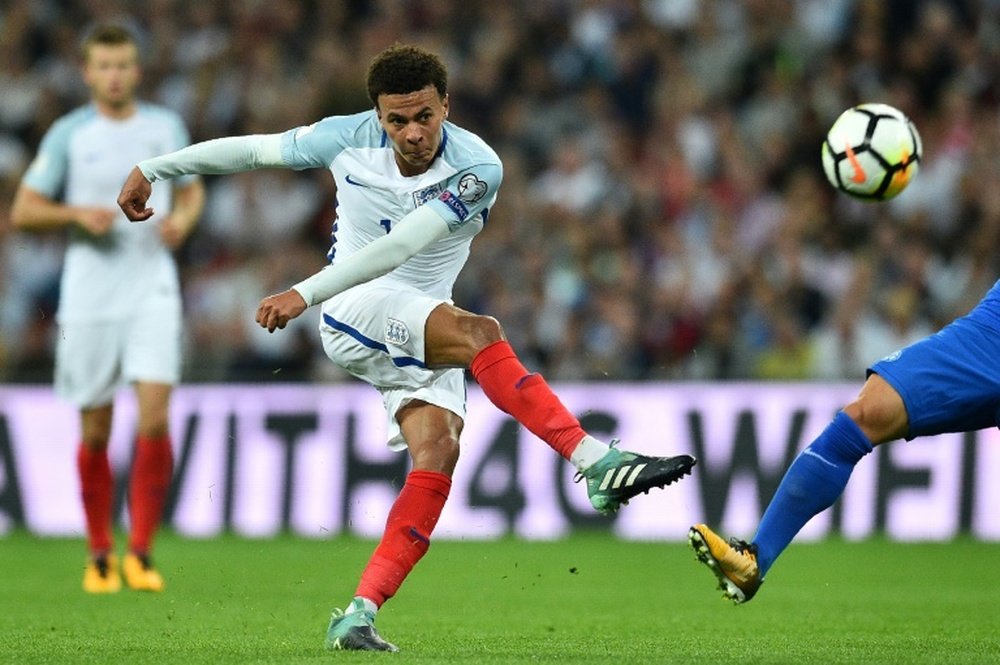 Southgate says Alli's gesture was not aimed towards the referee. AFP