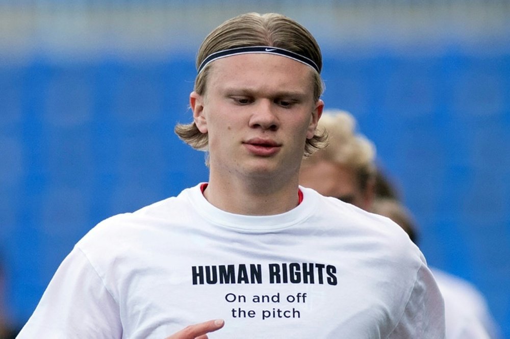 Norway have already protested the World Cup, wearing these t-shirts before a qualifying match. AFP
